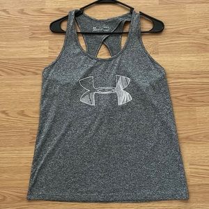 White and Gray Under Armor Tank Top